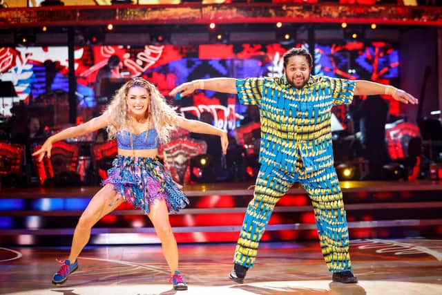 Jowita Przystal and Hamza Yassin perform on Strictly Come Dancing (Pic:BBC)