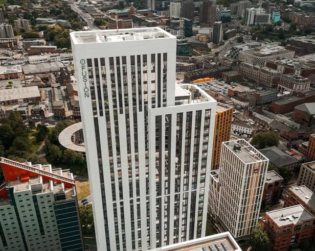 The 45-storey Arena Point tower in Leeds is the world’s tallest purpose-built student accommodation building.