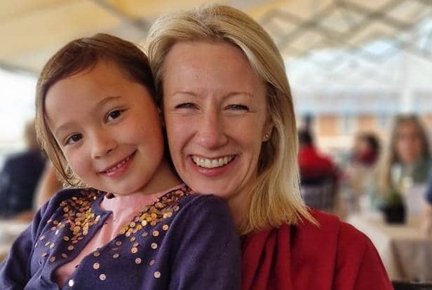 Epsom College headteacher Emma Pattison, 45, and her seven-year-old daughter Lettie.