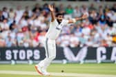 India's Jasprit Bumrah appeals against England.