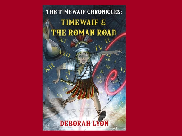 The cover of Timewaif & The Roman Road, the first in Lyon’s Timewaif Chronicles series.