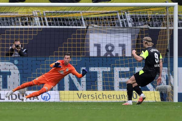 Erling Haaland of Borussia Dortmund. (Photo by Joosep Martinson/Getty Images)
