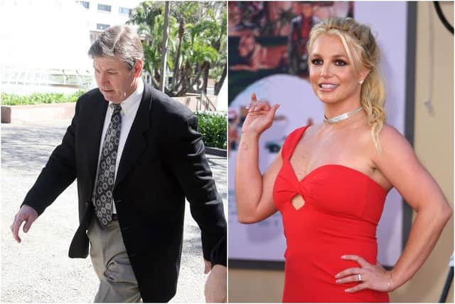 Britney's father Jamie Spears had been in control of the singer’s financial and personal affairs, before stepping down from the latter role in 2019 (Photos: VALERIE MACON/AFP via Getty Images)