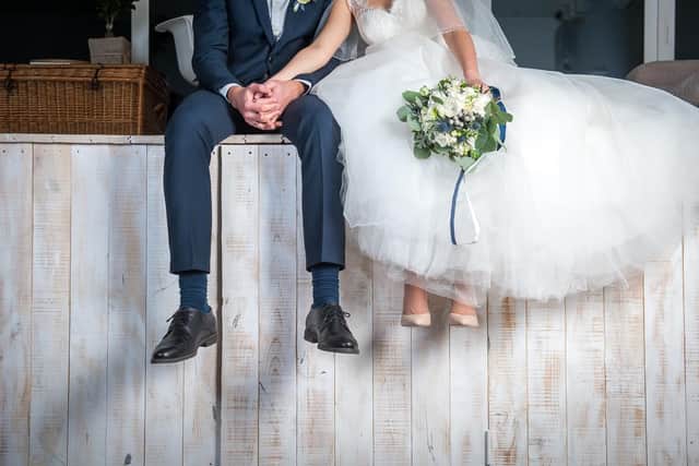 Couples will have to cancel their wedding and self-isolate if they are “pinged” by the NHS Covid-19 App, government officials have warned (Photo: Shutterstock)