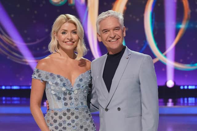 Phillip Schofield with his This Morning co-presenter Holly Willoughby. PIC: Jonathan Brady/PA Wire.