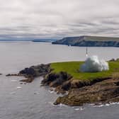 Image issued by SaxaVord UK Spaceport to illustrate a mock rocket taking off from Lamba Ness in Unst. SaxaVord UK Spaceport/PA Photo.