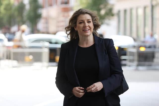 Penny Mordaunt, minister of state for trade, arrives at BBC Broadcasting House ahead of her appearance on Sunday Morning on July 17, 2022 in London, England. (Photo by Hollie Adams/Getty Images)