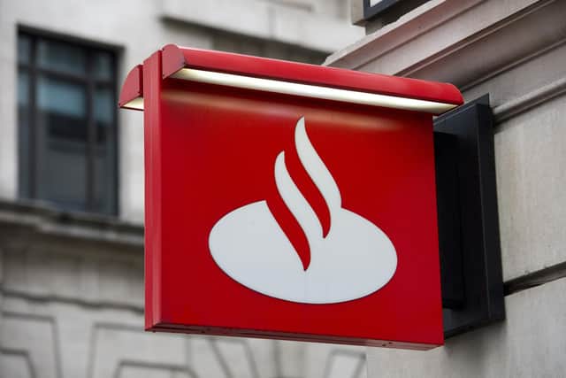 High street bank Santander UK (Photo by Laura Lean/PA Wire)