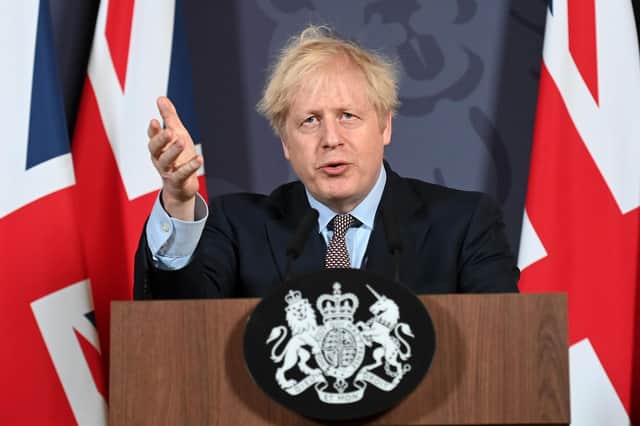 Mr Johnson said: “This week is the final step in a long journey". (Photo by PAUL GROVER/POOL/AFP via Getty Images)