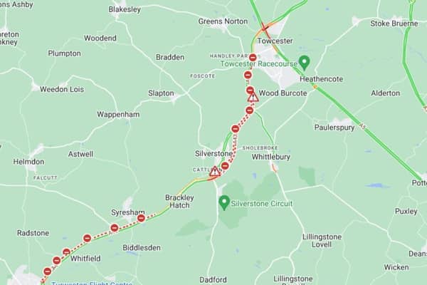 The A43 in Northamptonshire is likely to be  closed for the morning