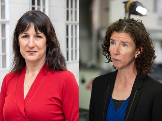 Rachel Reeves (L) has been promoted to shadow chancellor, while Annaliese Dodds has been relegated to party chairman (Getty Images)