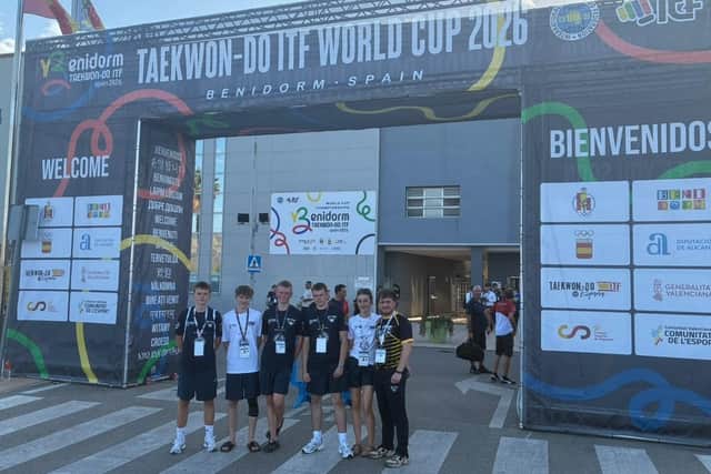 The team arriving at the World Cup. Credit: Supplied
