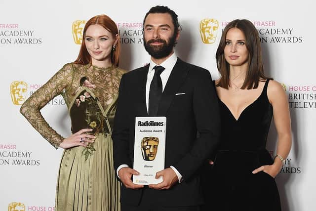 Who is Aidan Turner and when did he become a household name? - Aidan Turner with his Poldark co-stars (Photo by Stuart C. Wilson/Getty Images)