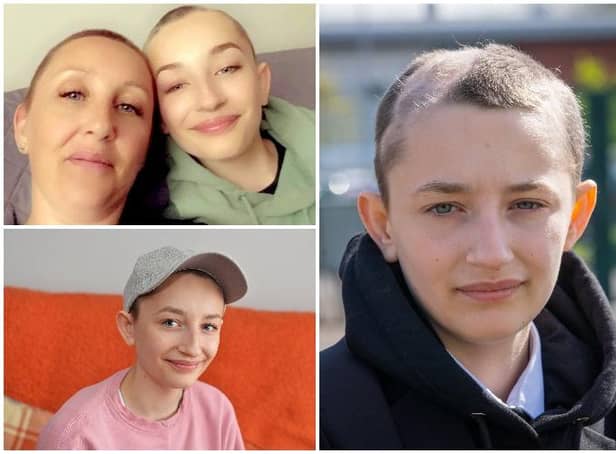 Ella’s parents, Shaun and Joanne, called on the school to allow the Year 9 pupil to wear a baseball cap and hoodie during the school day (SWNS)