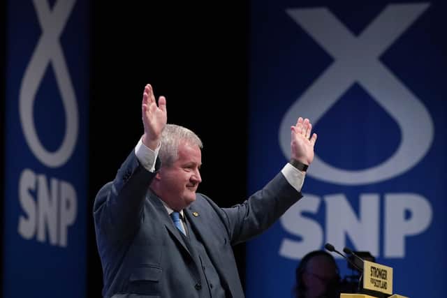 Ian Blackford, SNP Westminster Leader after speaking at the SNP conference at The Event Complex Aberdeen (TECA) in Aberdeen , Scotland. Picture date: Saturday October 8, 2022.