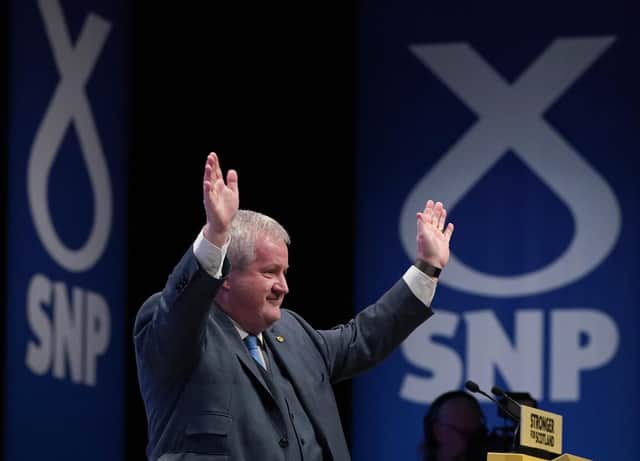 Ian Blackford, SNP Westminster Leader after speaking at the SNP conference at The Event Complex Aberdeen (TECA) in Aberdeen , Scotland. Picture date: Saturday October 8, 2022.