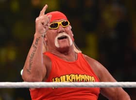 WWE Hall of Famer Hulk Hogan, pictured, will host WrestleMania 37 alongside Titus O’Neil. (Pic: Getty)
