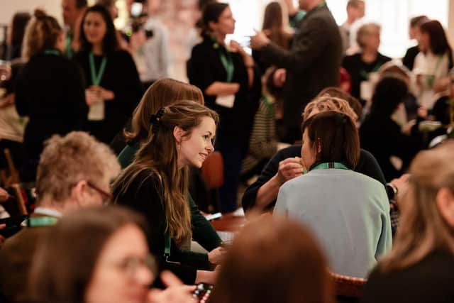 EqualReach founder Giselle Gonzales at SolutionsLab Refugee Summit