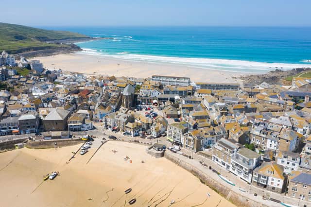The hotel looks over the coastal town of St Ives in Cornwall (Credit: Shutterstock)