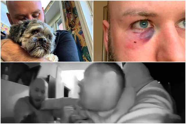 Dog theft: Police investigating after man fights off three intruders on his doorstep who were trying to steal his dogs (Photos: SWNS)
