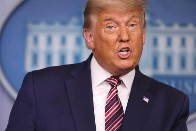 Donald Trump was issued a ban from a number of social media platforms earlier this year (Photo: Chip Somodevilla/Getty Images)