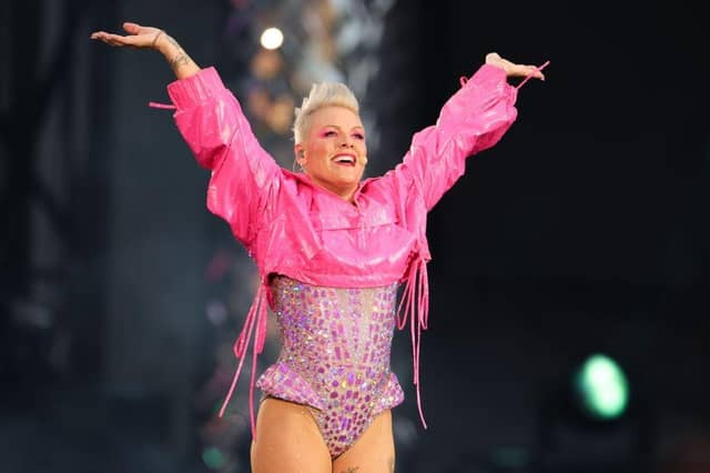 Singer P!nk revealed that she had developed food poisoning ahead of her show at Cardiff’s Principality Stadium