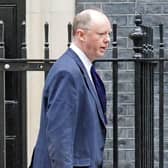 Professor Sir Chris Whitty arrives in Downing Street, London. (Picture: Jonathan Brady/PA Wire.)