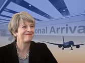 Theresa May called for international travel to resume after hospitality from Heathrow worth £67k (Graphic: Kim Mogg/NationalWorld)