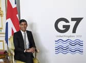Britain's Chancellor of the Exchequer Rishi Sunak during a meeting, as finance ministers from across the G7 nations meet at Lancaster House in London for G7 leaders' summit (PA).