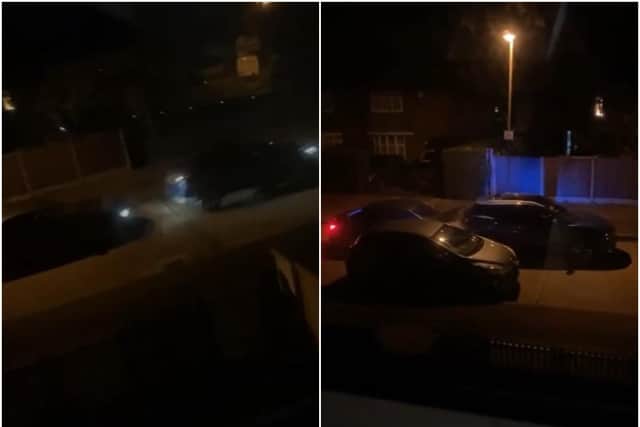 Shocking footage shows the moment a motorist escaped from officers after violently ramming into an unmarked police vehicle (SWNS)