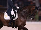 Juliette Ramel of Team Sweden riding Buriel K.H. in the Dressage Individual Grand Prix Freestyle Final on day five of the Tokyo 2020 Olympic Games (Photo: Leon Neal/Getty Images)