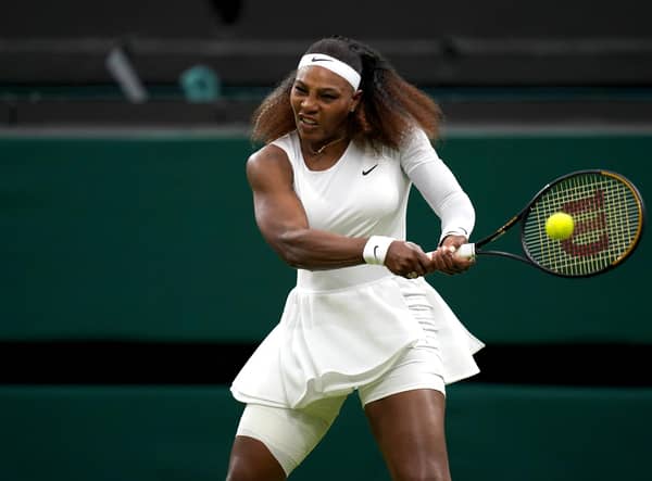 Serena Williams in action on Centre Court during day two of Wimbledon (PA).