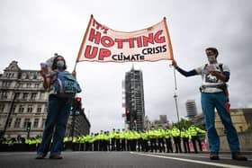 Climate change activists have been campaigning for a greener economy as the UK prepares to host COP26