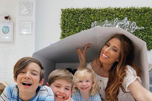 Stacey and her three sons posed together on Mother's Day, she shared how it was her biggest privilege to become a mother (Picture: Stacey Solomon/ Instagram)