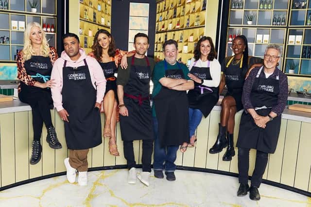 Contestants on the show are Denise van Outen, Naughty Boy, Catherine Tyldesley, Harry Judd, Johnny Vegas, Shirley Ballas, AJ Odudu and Griff Rhys Jones (Picture: ITV)