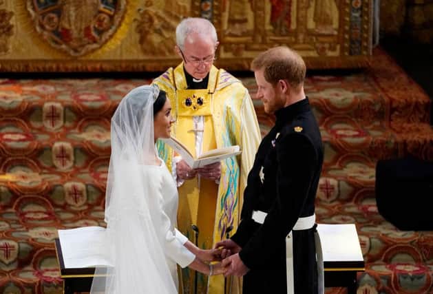 Justin Welby has contradicted the Duke and Duchess of Sussex's claim that they were married prior to the royal wedding (Getty Images)