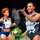 Britain's Dina Asher-Smith is back in action at Gateshead on Sunday.