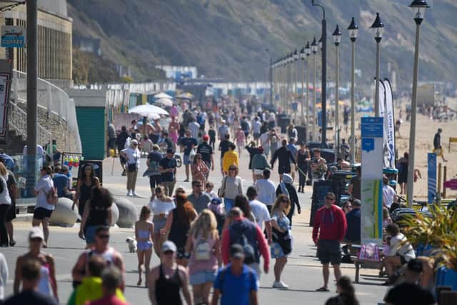 Crowds flocked to beauty spots across the UK during the sunny spell.