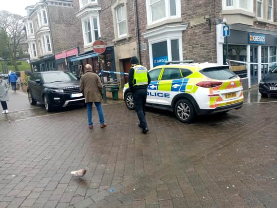Police outside the Greggs in Buxton
