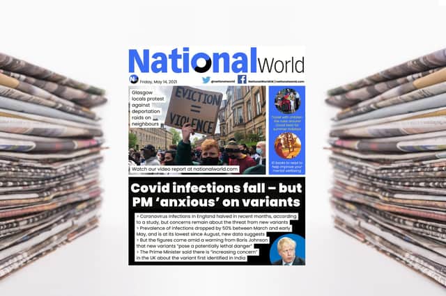 The digital front page of NationalWorld for 14 May (Image: NationalWorld)
