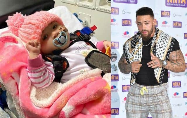 Reality TV personality Ashley Cain and his late eight-month-old daughter Azaylia on Instagram (Instagram/Getty)
