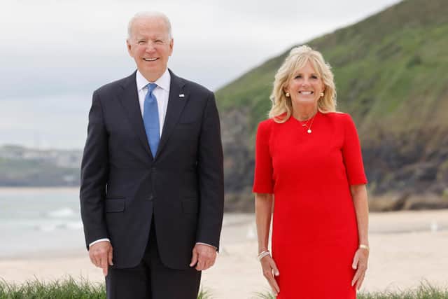 President Joe Biden First Lady Jill Biden at the G7 Summit in Carbis Bay, Cornwall (Getty Images)