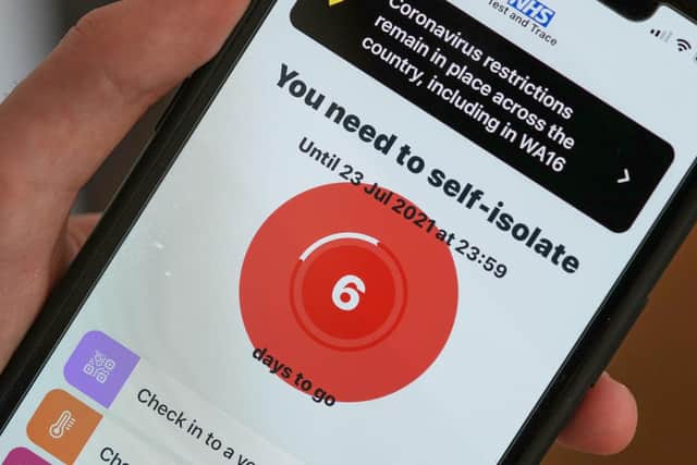 A record 618,903 isolation alerts were sent to app users in England and Wales in one week (Photo: Getty Images)