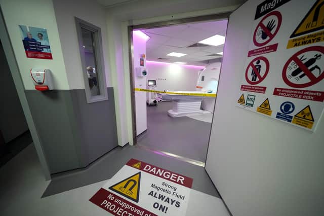 An MRI scanner at Leeds General Infirmary in West Yorkshire.