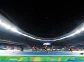 A general view as athletes run in the in the Women's 400m final at Rio 2016 (Photo by Shaun Botterill/Getty Images)