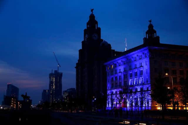 Landmarks across England, including football stadiums, town halls, churches, hospitals and bridges, will light up blue on Saturday to celebrate the NHS (Photo: Clive Brunskill/Getty Images)