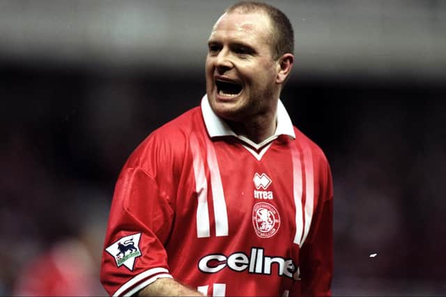 @gigzys told this brilliant Paul Gascgoine story on Twitter: "Gazza putting the ball outside the quadrant while taking a corner (for Boro) and the crowd going nuts screaming at the ref, then Gazza pulling a smirky schoolboy face at us."