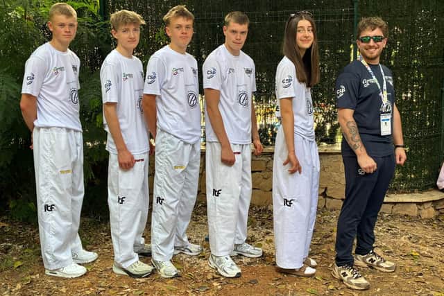 The team and coach Mr Shaw. Credit: Supplied