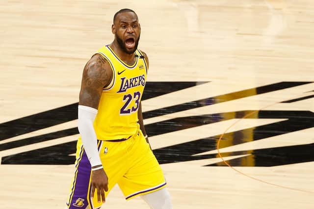 NBA star LeBron James in action for the Los Angeles Lakers. (Pic: Getty Images)