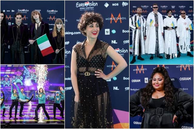 (Clockwise from top left) Current favourites to win this year's competition include Italy, France, Malta, Ukraine, and Iceland (Photos: Getty Images)